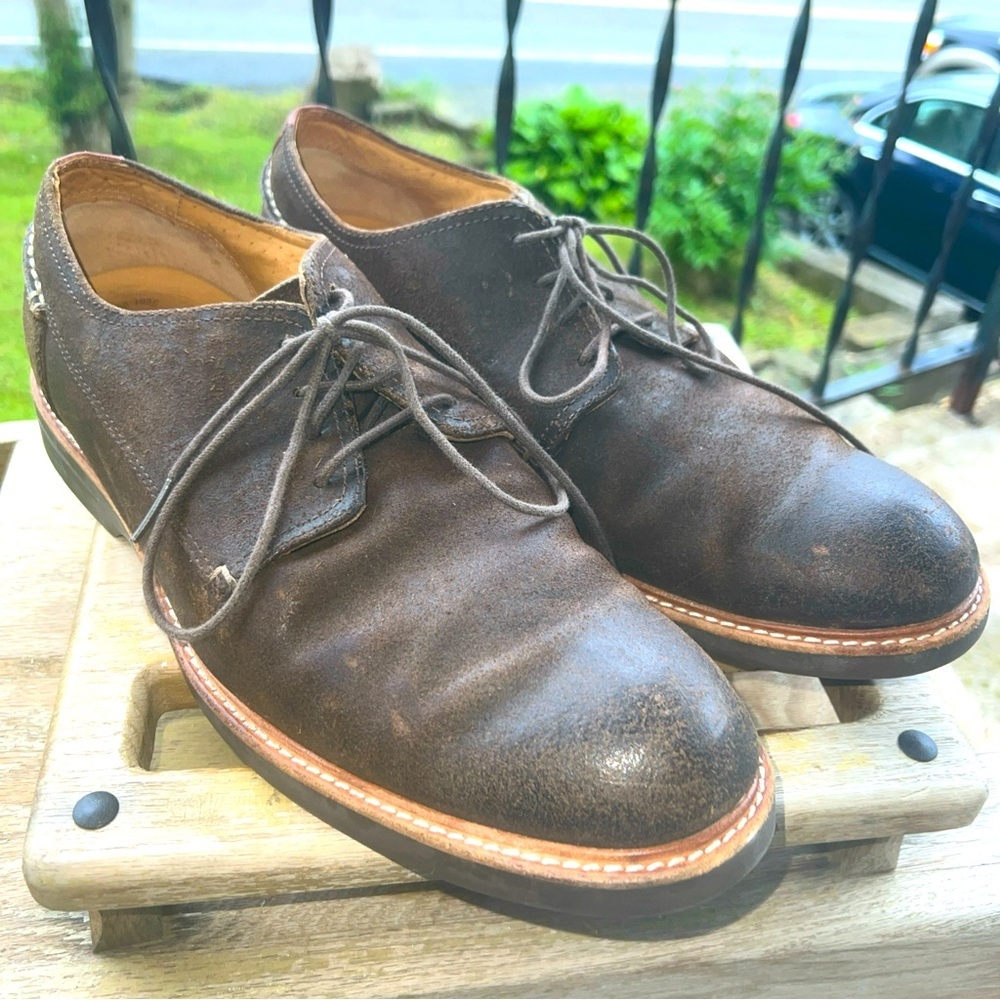 Sperry Gold Cup Oxford Distress Brown Size 11M Top-Sider 0579730 Deerskin Lining